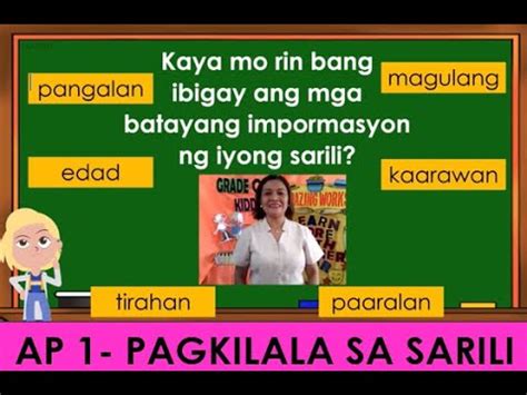 AP1 (WEEK 1, ARALIN 1) BATAYANG IMPORMASYON SA .
